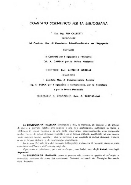 Bibliografia italiana. Gruppo C, Ingegneria, industria, difesa nazionale