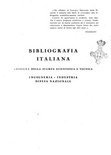 Bibliografia italiana. Gruppo C, Ingegneria, industria, difesa nazionale