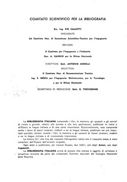 Bibliografia italiana. Gruppo C, Ingegneria, industria, difesa nazionale