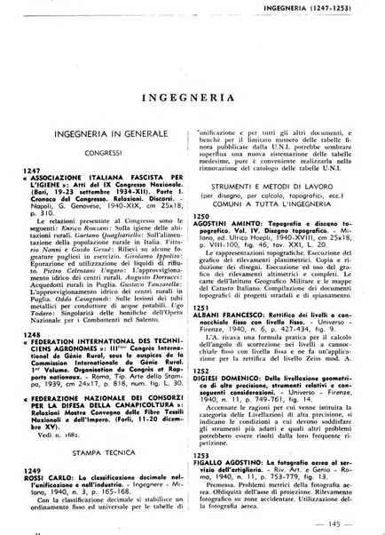 Bibliografia italiana. Gruppo C, Ingegneria, industria, difesa nazionale