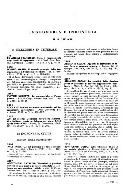 Bibliografia italiana. Gruppo C, Ingegneria, industria, difesa nazionale