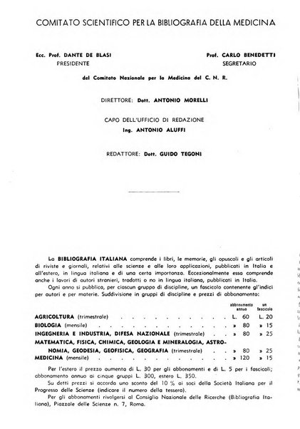 Bibliografia italiana. Gruppo C, Ingegneria, industria, difesa nazionale