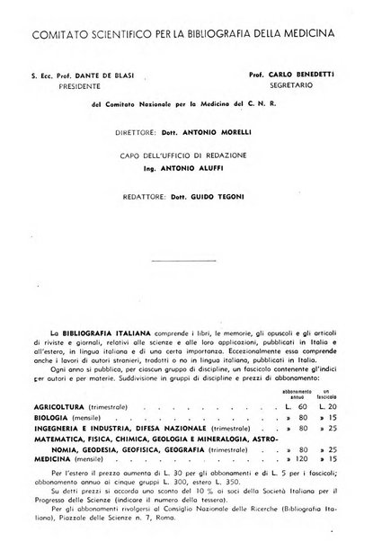 Bibliografia italiana. Gruppo C, Ingegneria, industria, difesa nazionale