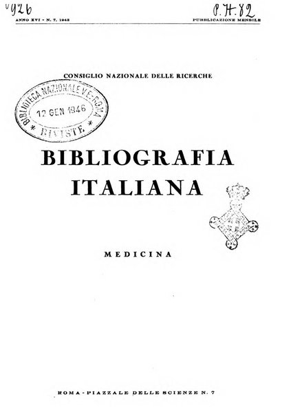 Bibliografia italiana. Gruppo C, Ingegneria, industria, difesa nazionale