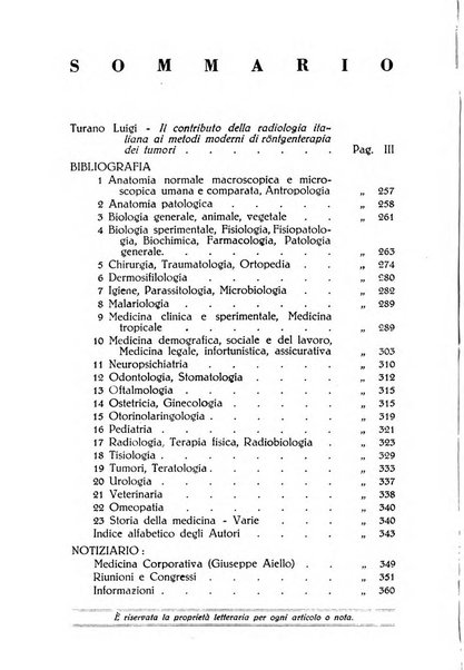 Bibliografia medico-biologica rassegna generale mensile dei libri e della stampa periodica italiana di medicina e di biologia