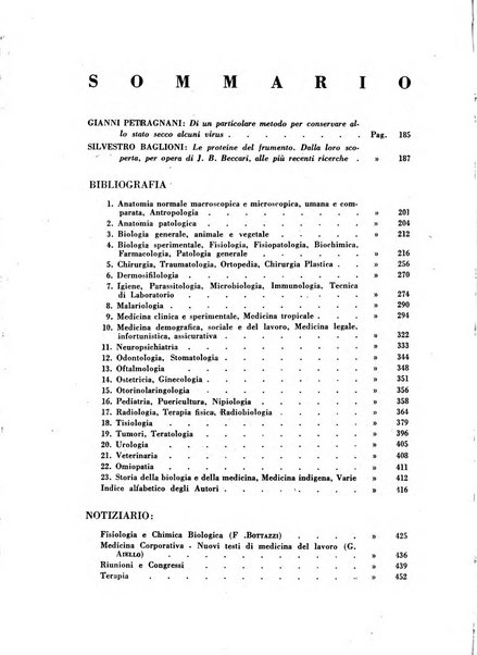 Bibliografia medico-biologica rassegna generale mensile dei libri e della stampa periodica italiana di medicina e di biologia