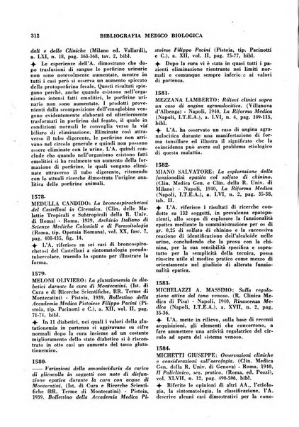 Bibliografia medico-biologica rassegna generale mensile dei libri e della stampa periodica italiana di medicina e di biologia