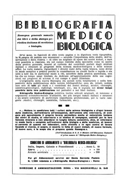 Bibliografia medico-biologica rassegna generale mensile dei libri e della stampa periodica italiana di medicina e di biologia