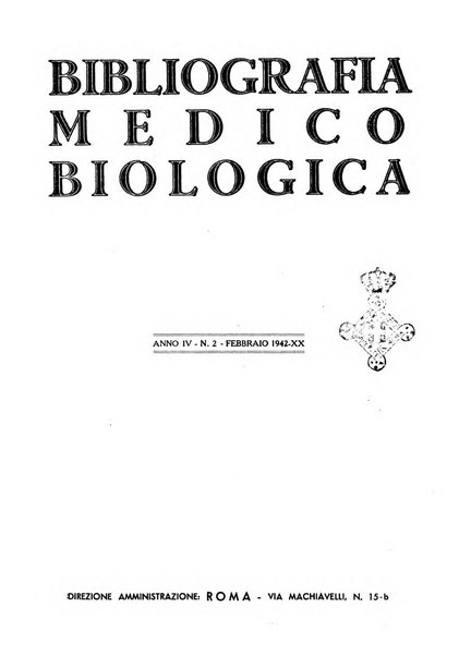 Bibliografia medico-biologica rassegna generale mensile dei libri e della stampa periodica italiana di medicina e di biologia