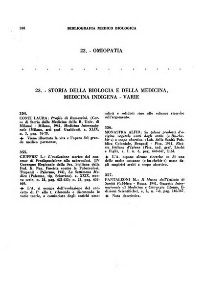 Bibliografia medico-biologica rassegna generale mensile dei libri e della stampa periodica italiana di medicina e di biologia