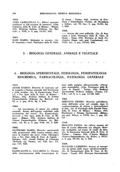 Bibliografia medico-biologica rassegna generale mensile dei libri e della stampa periodica italiana di medicina e di biologia