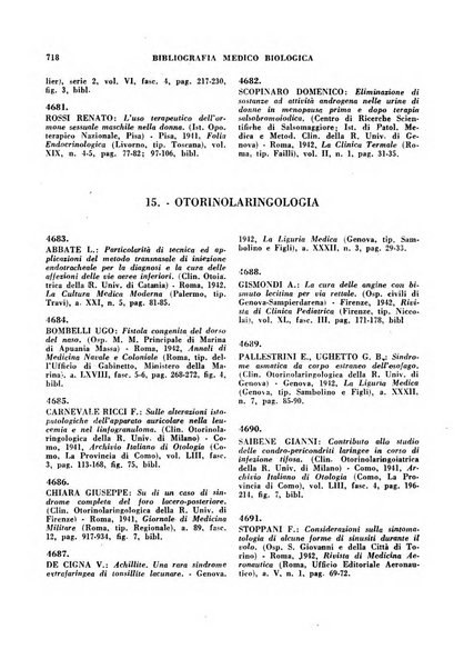 Bibliografia medico-biologica rassegna generale mensile dei libri e della stampa periodica italiana di medicina e di biologia