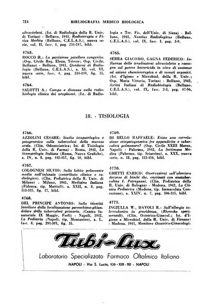 Bibliografia medico-biologica rassegna generale mensile dei libri e della stampa periodica italiana di medicina e di biologia