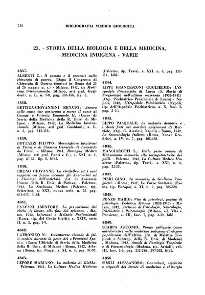 Bibliografia medico-biologica rassegna generale mensile dei libri e della stampa periodica italiana di medicina e di biologia