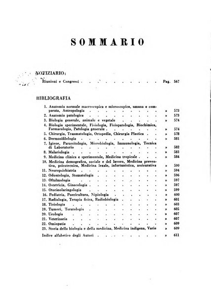 Bibliografia medico-biologica rassegna generale mensile dei libri e della stampa periodica italiana di medicina e di biologia