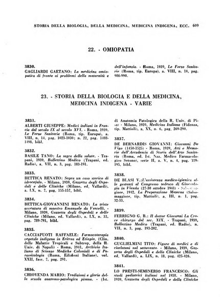 Bibliografia medico-biologica rassegna generale mensile dei libri e della stampa periodica italiana di medicina e di biologia