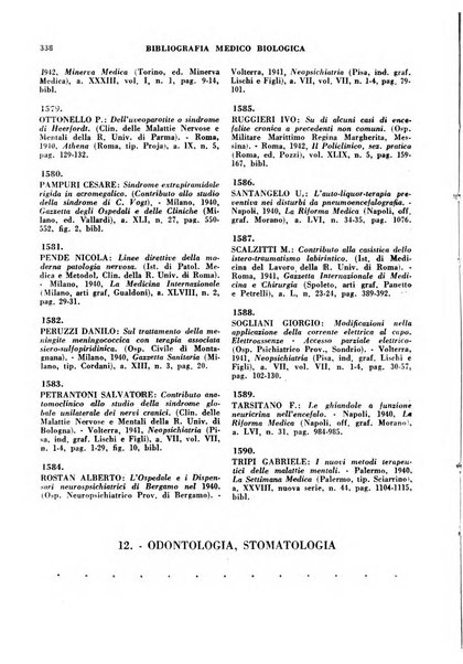 Bibliografia medico-biologica rassegna generale mensile dei libri e della stampa periodica italiana di medicina e di biologia