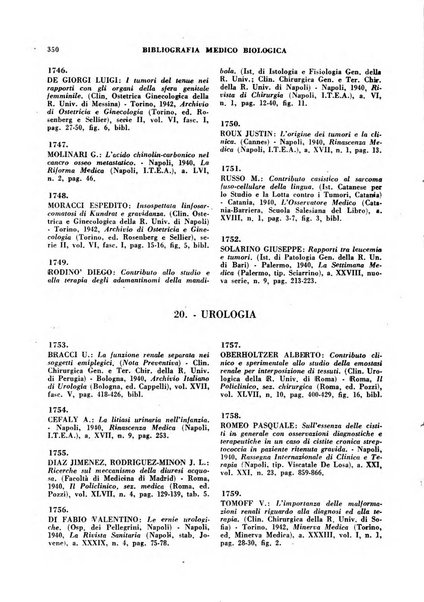 Bibliografia medico-biologica rassegna generale mensile dei libri e della stampa periodica italiana di medicina e di biologia