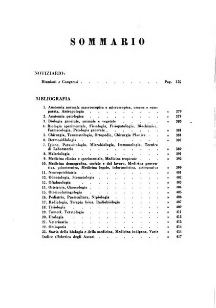 Bibliografia medico-biologica rassegna generale mensile dei libri e della stampa periodica italiana di medicina e di biologia