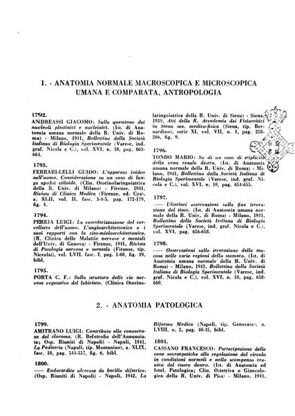 Bibliografia medico-biologica rassegna generale mensile dei libri e della stampa periodica italiana di medicina e di biologia