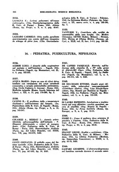 Bibliografia medico-biologica rassegna generale mensile dei libri e della stampa periodica italiana di medicina e di biologia