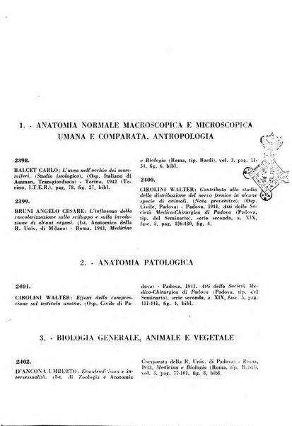 Bibliografia medico-biologica rassegna generale mensile dei libri e della stampa periodica italiana di medicina e di biologia