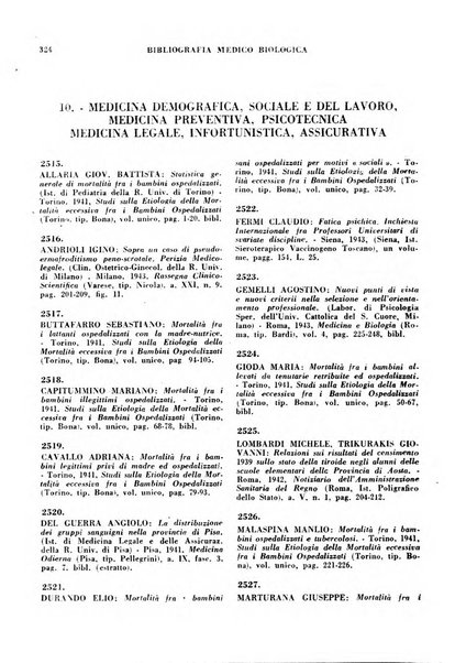 Bibliografia medico-biologica rassegna generale mensile dei libri e della stampa periodica italiana di medicina e di biologia