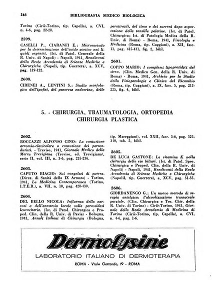 Bibliografia medico-biologica rassegna generale mensile dei libri e della stampa periodica italiana di medicina e di biologia