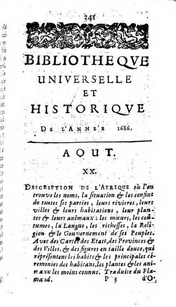 Bibliotheque universelle et historique de l'annee ...