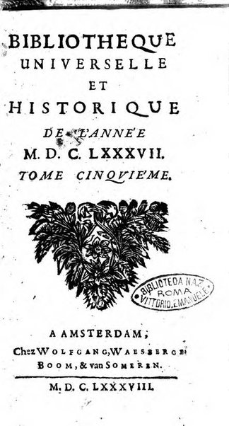 Bibliotheque universelle et historique de l'annee ...