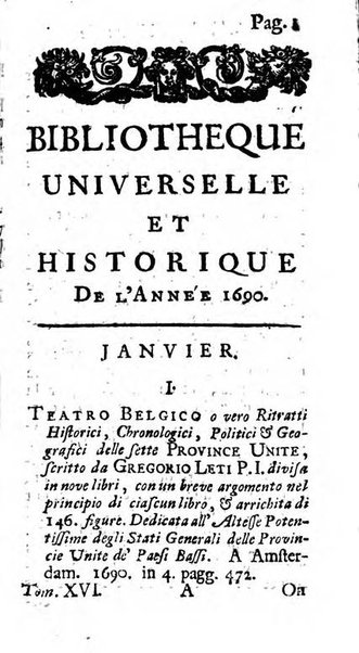 Bibliotheque universelle et historique de l'annee ...