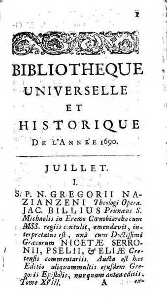 Bibliotheque universelle et historique de l'annee ...