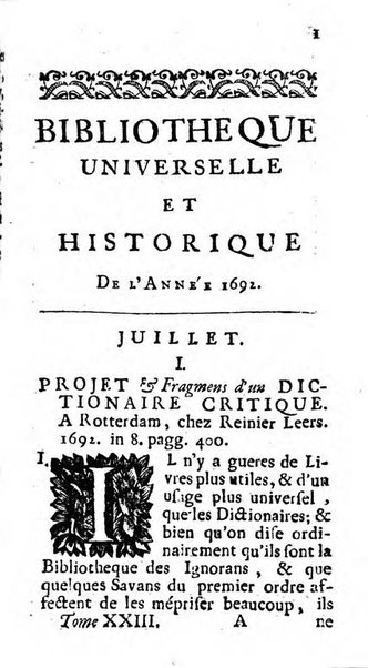 Bibliotheque universelle et historique de l'annee ...