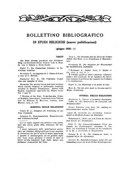 Bilychnis rivista di studi religiosi, edita dalla Facoltà della Scuola teologica battista di Roma