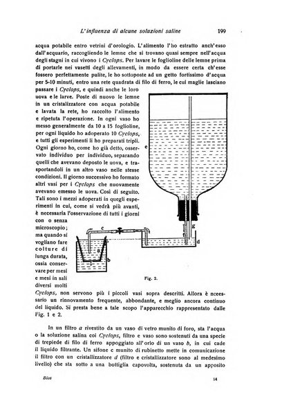 Bios rivista di biologia sperimentale e generale