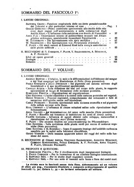 Bios rivista di biologia sperimentale e generale