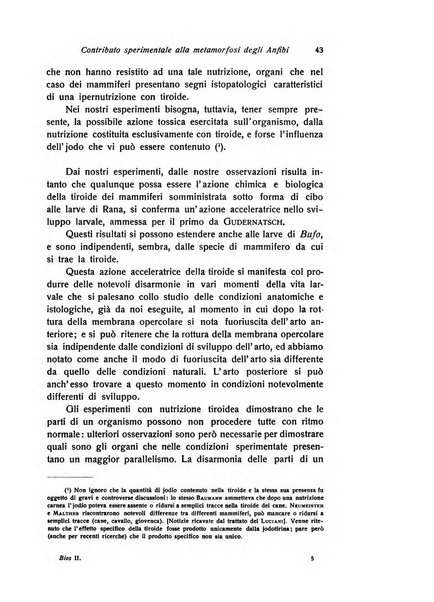 Bios rivista di biologia sperimentale e generale