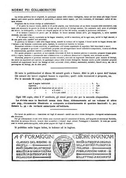 Bios rivista di biologia sperimentale e generale