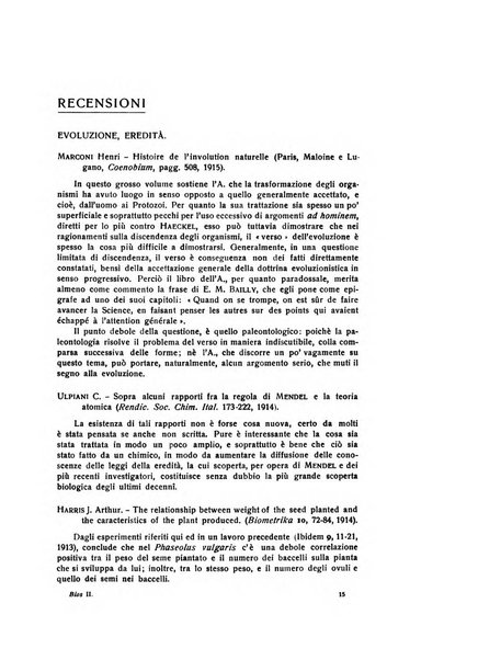 Bios rivista di biologia sperimentale e generale