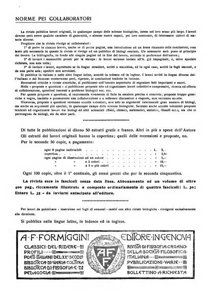 Bios rivista di biologia sperimentale e generale