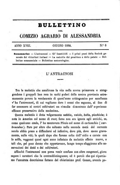 Bollettino del Comizio agrario del circondario di Alessandria