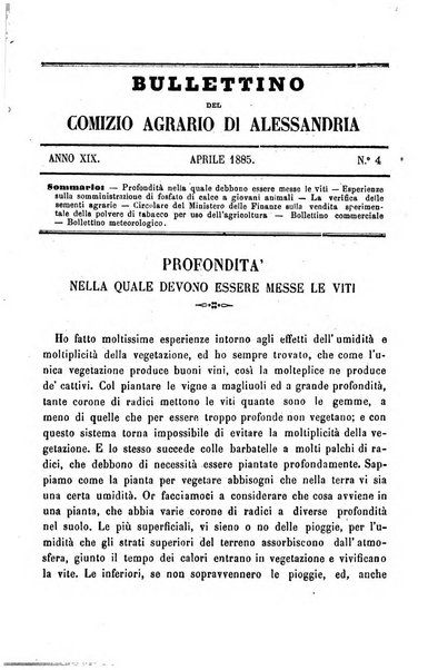 Bollettino del Comizio agrario del circondario di Alessandria