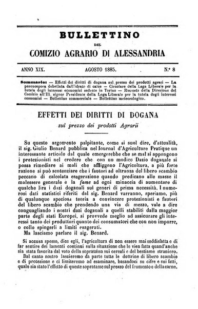 Bollettino del Comizio agrario del circondario di Alessandria