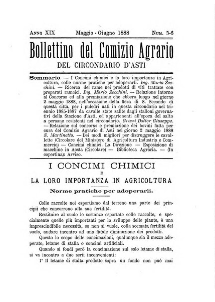 Bollettino del Comizio agrario del circondario d'Asti