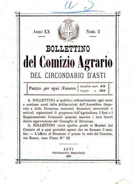 Bollettino del Comizio agrario del circondario d'Asti