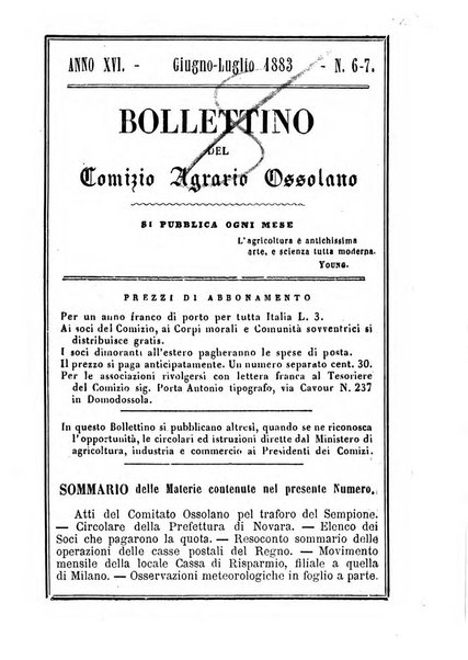 Bollettino del Comizio agrario ossolano