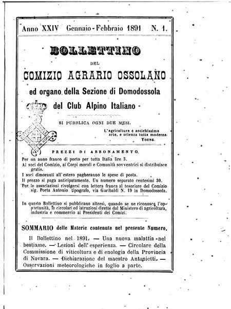 Bollettino del Comizio agrario ossolano