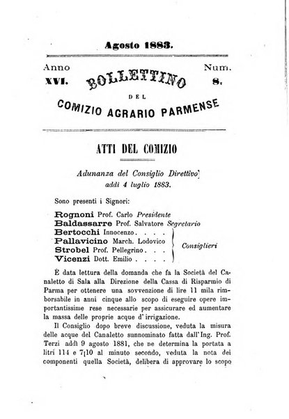 Bollettino del Comizio agrario parmense