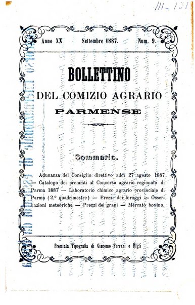 Bollettino del Comizio agrario parmense