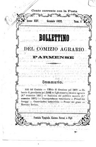 Bollettino del Comizio agrario parmense